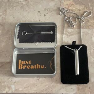 Silver Pendant Anxiety Necklace with Chain